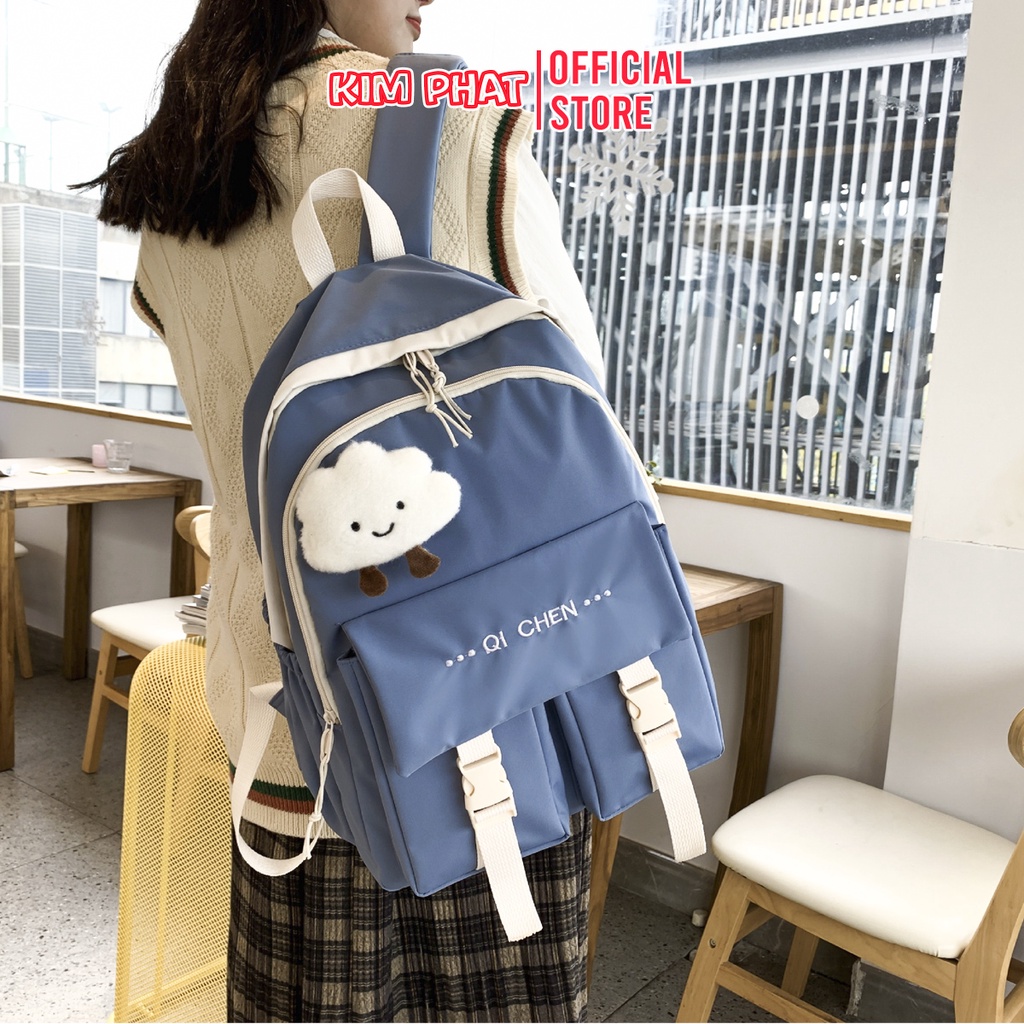 Balo học sinh thời trang Hàn Quốc 2 lớp nhiều ngăn dày dặn 113