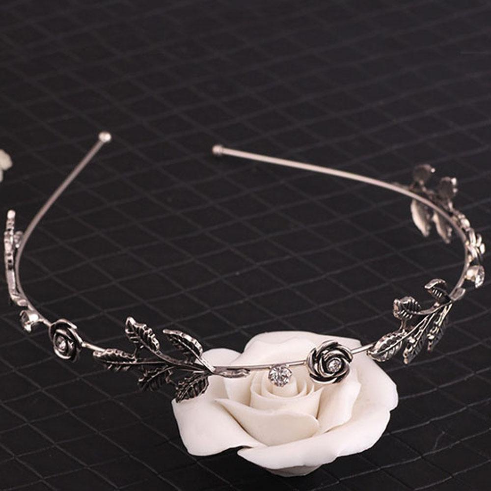 Băng Đô Cài Tóc Bằng Kim Loại Phong Cách Vintage Cho Nữ|Băng Đô Cài Tóc Đính Đá Lấp Lánh