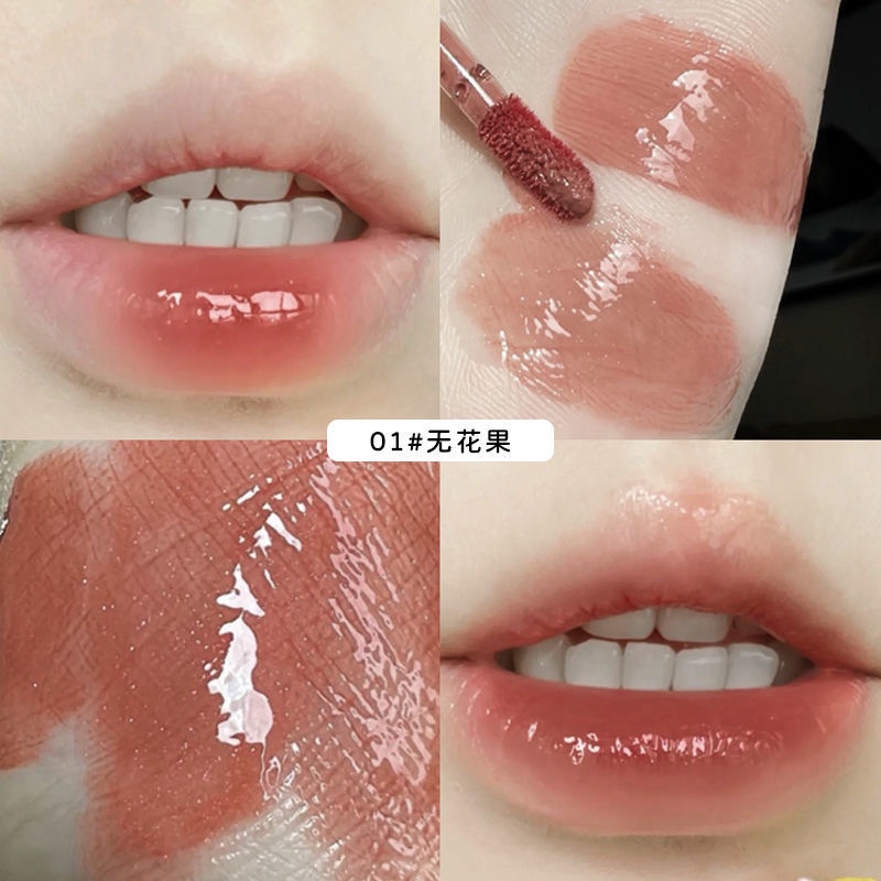 Son Kem DAIMANPU Hiệu Ứng Gương Dưỡng Ẩm Môi Lâu Trôi 6 Màu Tùy Chọn Hiệu