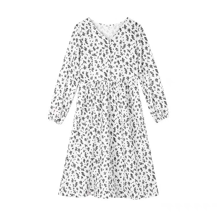 Đầm hoa dáng ôm thời trang mùa thu phong cách Hàn Quốc cho nữ