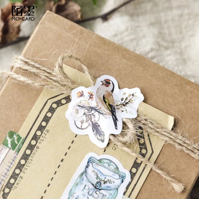 STICKER đồng hồ cổ điển, vật dụng Vintage hộp 45 miếng dán trang trí sổ tay Bullet Journal, bao thư -S11