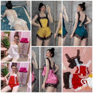 [XẢ HÀNG]Đồ Ngủ sexy phối ren cực mát[ảnh thật]Freesize dưới 57kg
