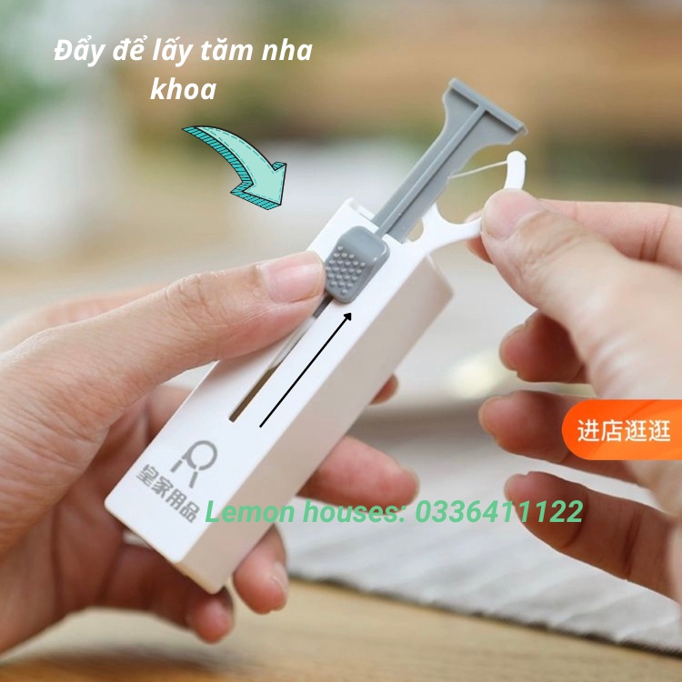 Hộp đựng tăm nha khoa, chỉ nha khoa cá nhân kèm 10 tăm chỉ nha khoa chống bụi bẩn