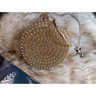 Clutch dự tiệc đính đá tròn đẳng cấp