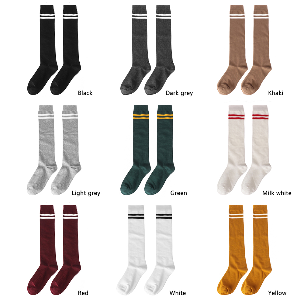 Đôi tất cotton dài màu trơn thời trang dành cho nữ