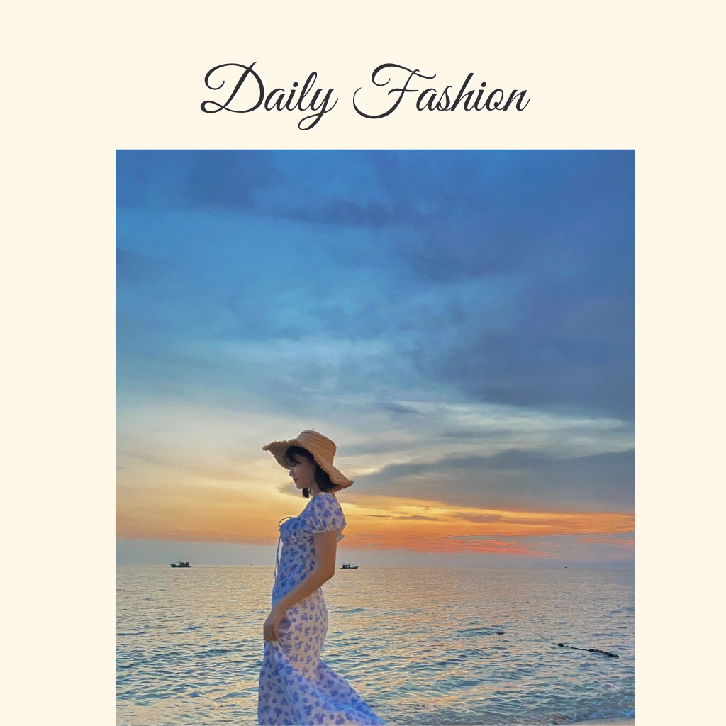 Đầm Maxi hoa xanh xẻ tà dáng dài đi biển giá rẻ, đẹp | BigBuy360 - bigbuy360.vn