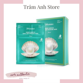 (DUTY FREE) MẶT NẠ NGỌC TRAI TRẮNG SÁNG JM SOLUTION 3 BƯỚC