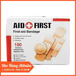 Hộp 100 Miếng Băng Gạc Y Tế Cá Nhân 4 Size TIỆN LỢI B90