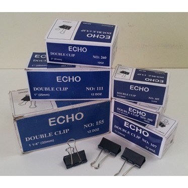 Kẹp Bướm ECHO Nhiều Kích Cỡ (Hộp 12 Kẹp)