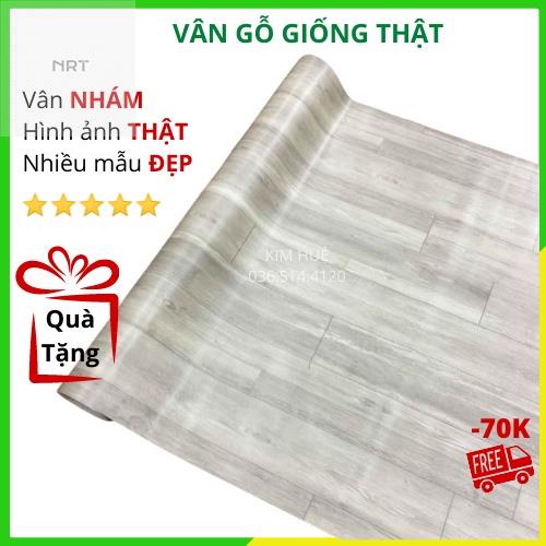 N R T Thảm nhựa trải sàn vân gỗ , simili trải sàn vân gỗ pvc nhám xám chống nước bền đẹp, tấm simili dán sàn gỗ