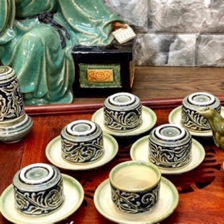 Chén lẻ của bộ ấm trà gốm sứ Bát Tràng