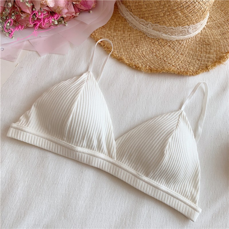 Áo Lót Nữ Cotton 2 Dây Cài Sau Đẩy Ngực, Áo Bra Đẹp [Mút Mỏng Có Thể Tháo Rời] - 812 | BigBuy360 - bigbuy360.vn