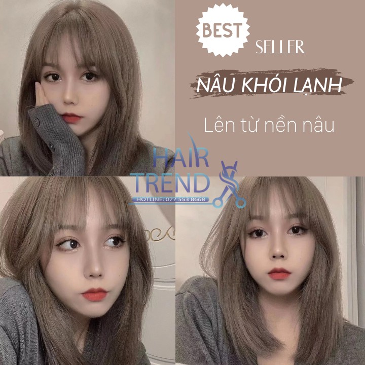 (KHÔNG TẨY) Thuốc nhuộm tóc NÂU KHÓI LẠNH tặng kèm TRỢ DƯỠNG+HUYẾT THANH PROTEIN | BigBuy360 - bigbuy360.vn