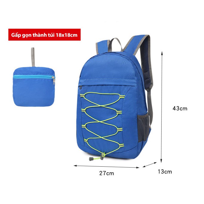 Bộ 6 Túi Đựng Đồ Du Lịch Laundry Pouch kèm balo du lịch gấp gọn