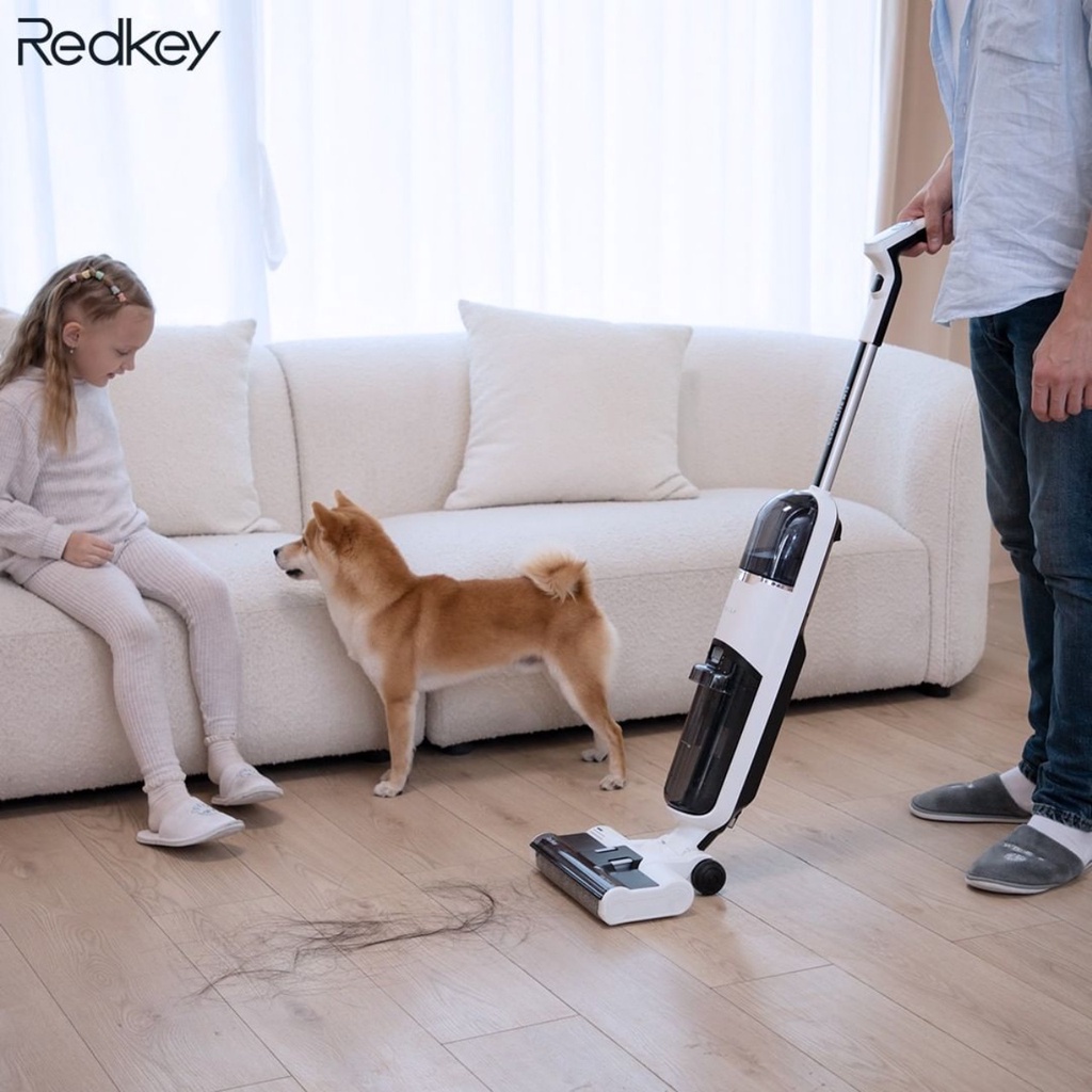 Máy hút bụi khô và ướt 3 trong 1 REDKEY W12 - tự động giặt giẻ - BẢN QUỐC TẾ