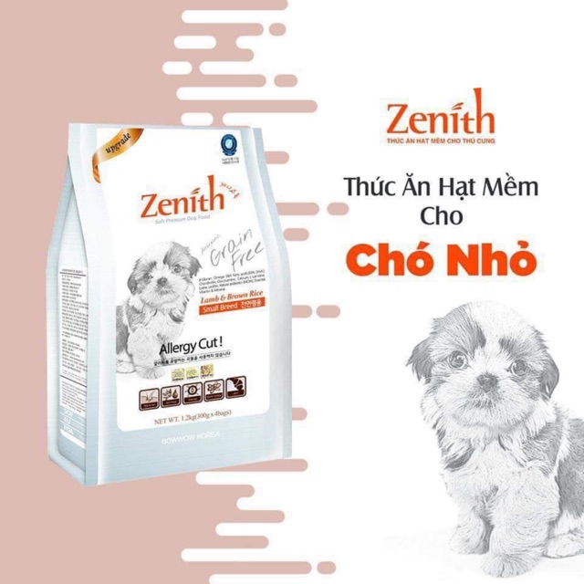 300gr Thức ăn hạt mềm cho chó nhỏ Zenith Puppy