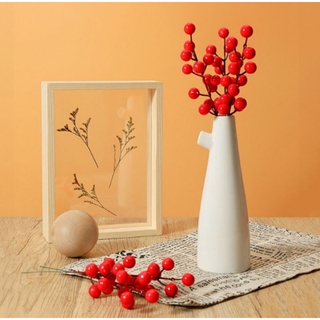 Nhánh Đào Đông, nhánh cherry đỏ phụ kiện trang trí