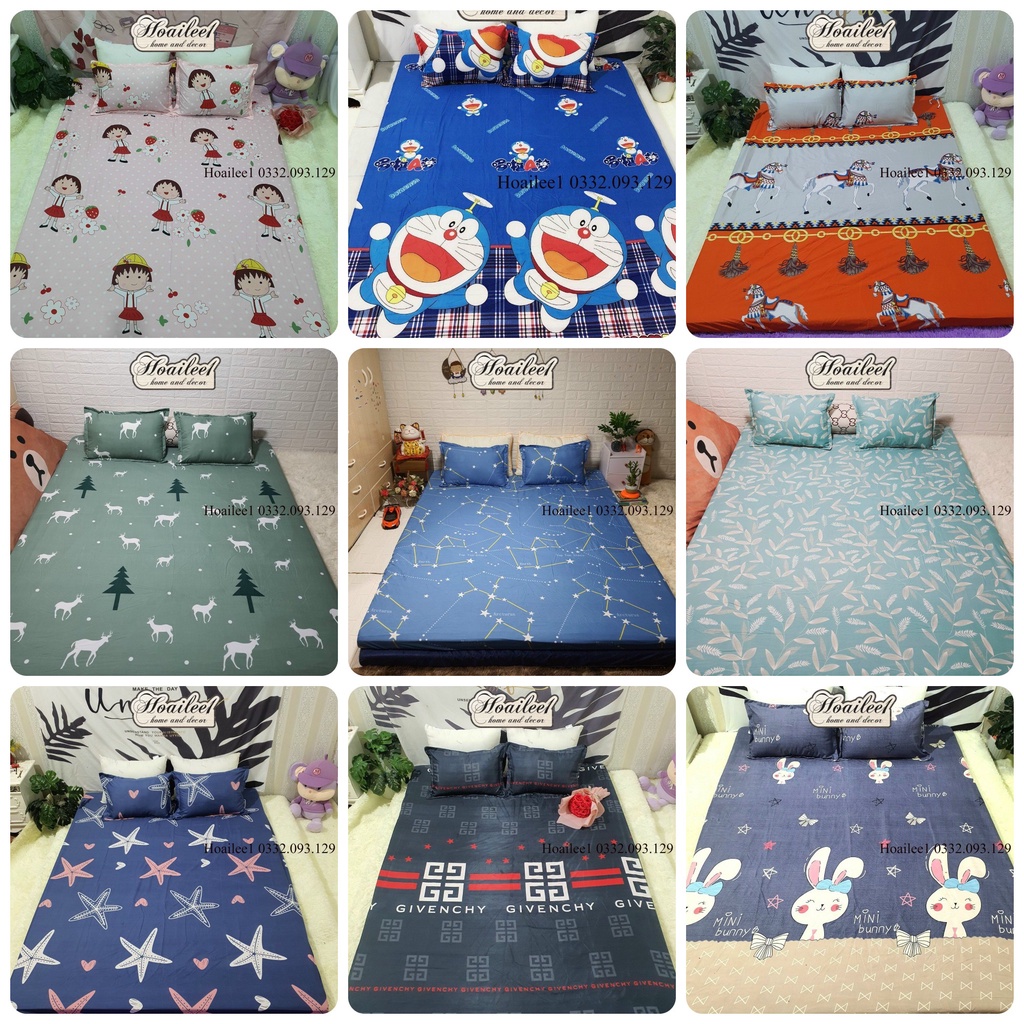 Ga gối ❣️ FREE SHIP ❣️bộ ga gối POLY Cottong GIÁ RẺ nhiều kích thước [chọn mẫu] | BigBuy360 - bigbuy360.vn