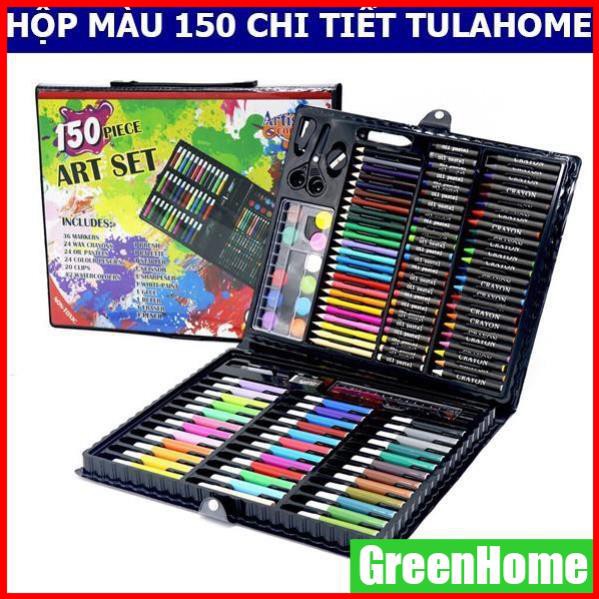 Hộp bút màu 150 chi tiết cho bé GreenHome, bộ màu vẽ đa năng cho bé thỏa thích tô