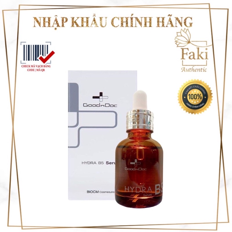 Serum B5 Goodndoc NHẬP KHẨU Tinh chất phục hồi, cấp ẩm da Goodndoc B5 Hydra B5 30 ML