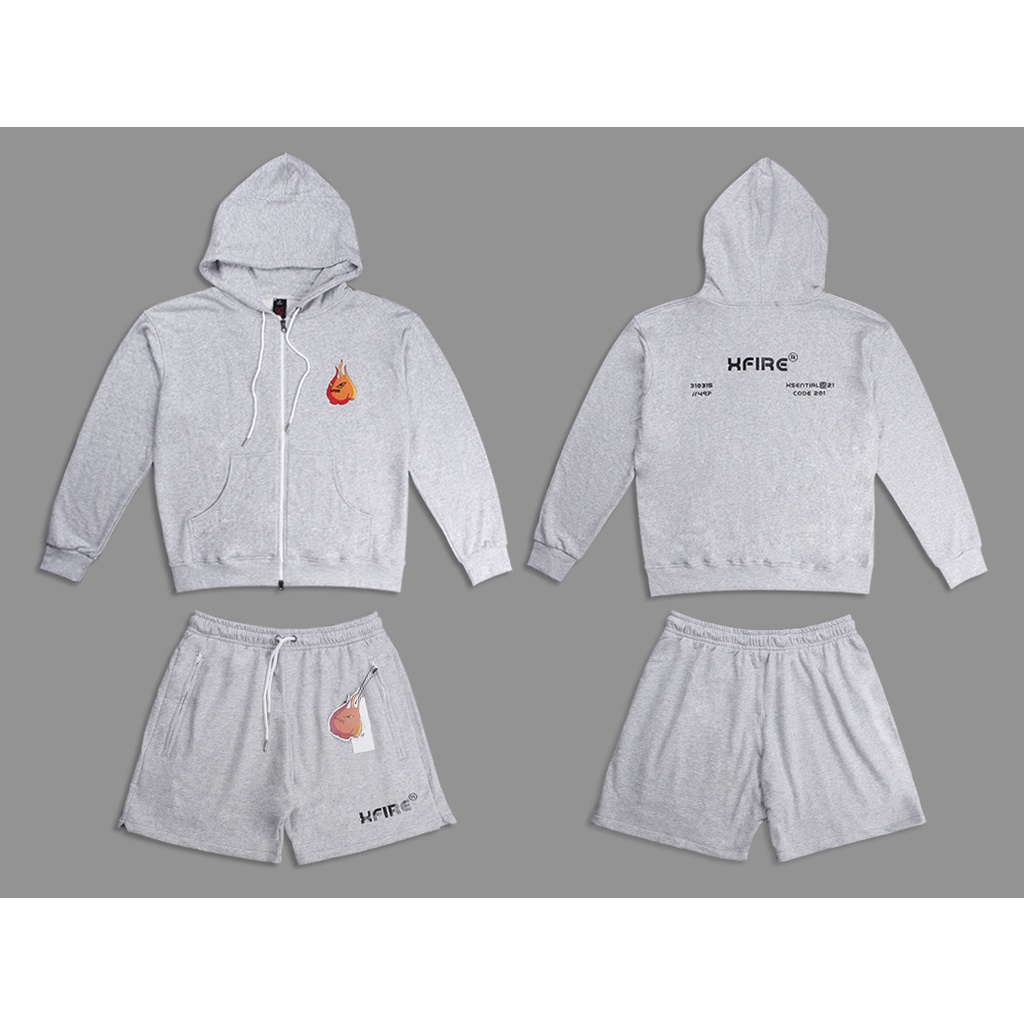 Áo khoác Mascot Zip-Hoodie màu Xám by Xfire | BigBuy360 - bigbuy360.vn