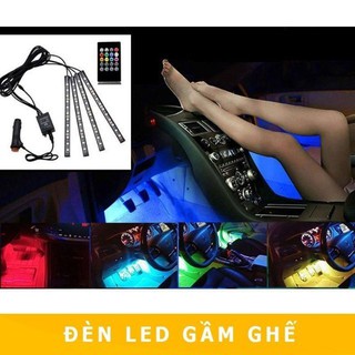 Đèn led gầm ô tô nháy theo nhạc đa dạng các dải màu - Kèm Remote Điều Khiển Chế Độ Nháy