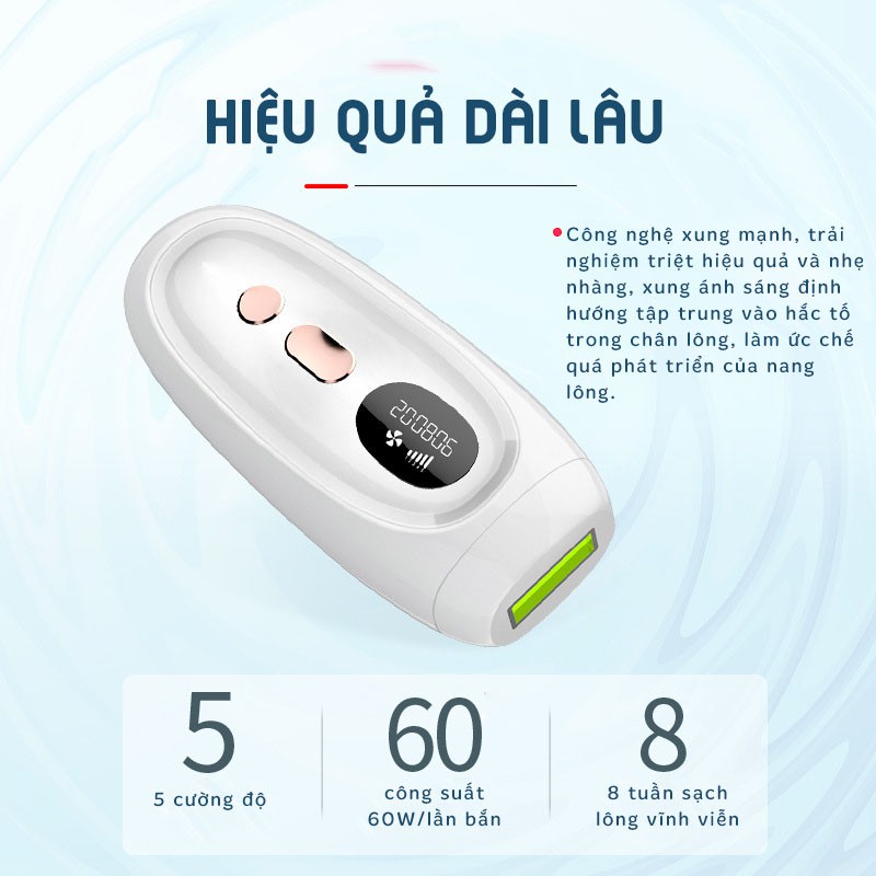 Máy Triệt Lông Vĩnh Viễn Mini Cầm Tay Tại Nhà-999.000 Xung