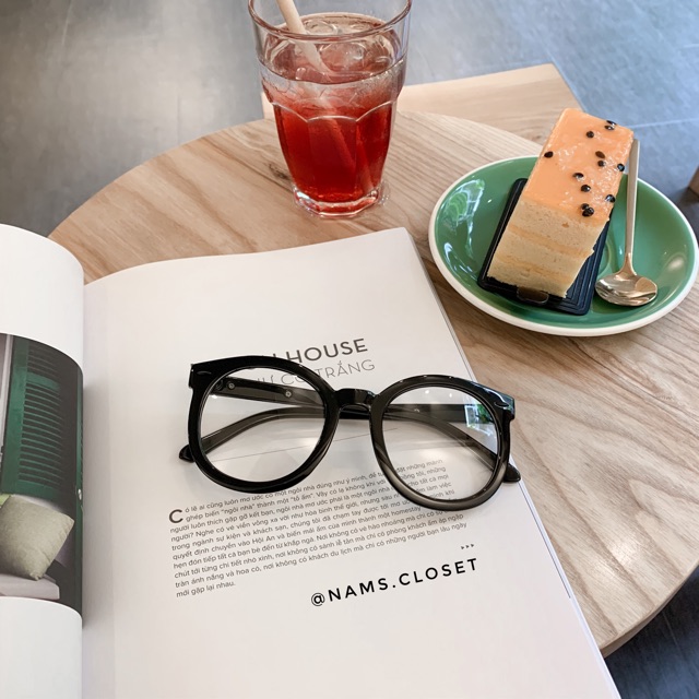 👓 Gọng Kính Tròn Viền Đen To Roman Holiday