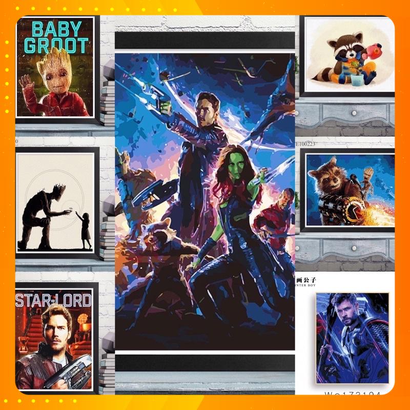 TRANH MARVEL sơn dầu số hóa tự tô DIY size 40x50 ( PHẦN 1)