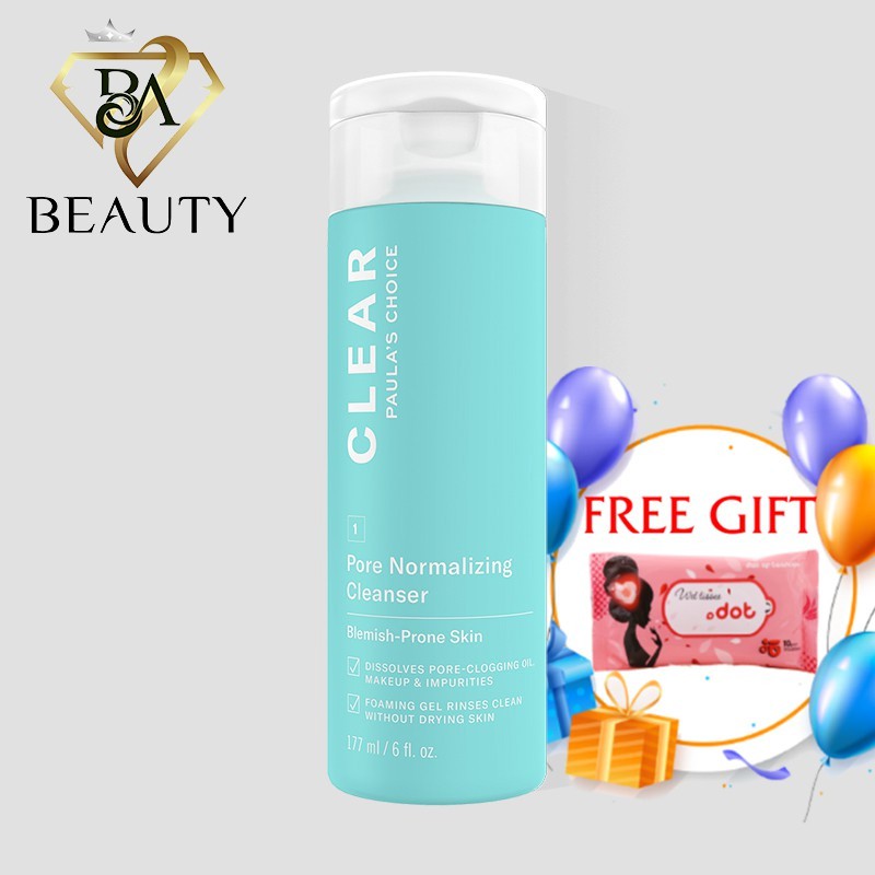 Sữa rửa mặt dịu nhẹ và se khít lỗ chân lông Paula's Choice Clear Pore Normalizing Cleanser 177 ml mã 6002