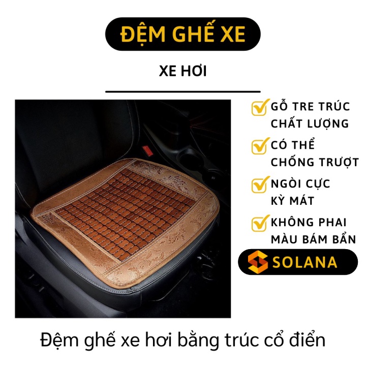 Đệm Ghế Xe Hơi - Lót Ghế Trúc Cho Ô Tô, Văn Phòng Lưu Thông Máu, Chống Ê Mỏi 9417