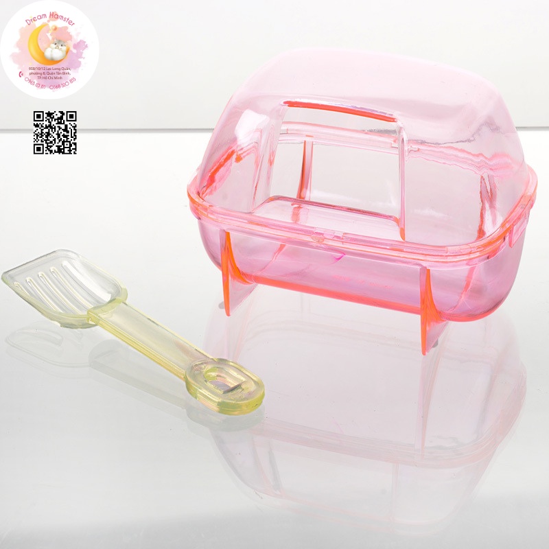 Nhà tắm mica vuông size trung