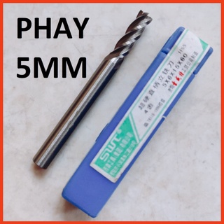 Mũi phay 5mm, 4 me cắt, chất liệu thép gió