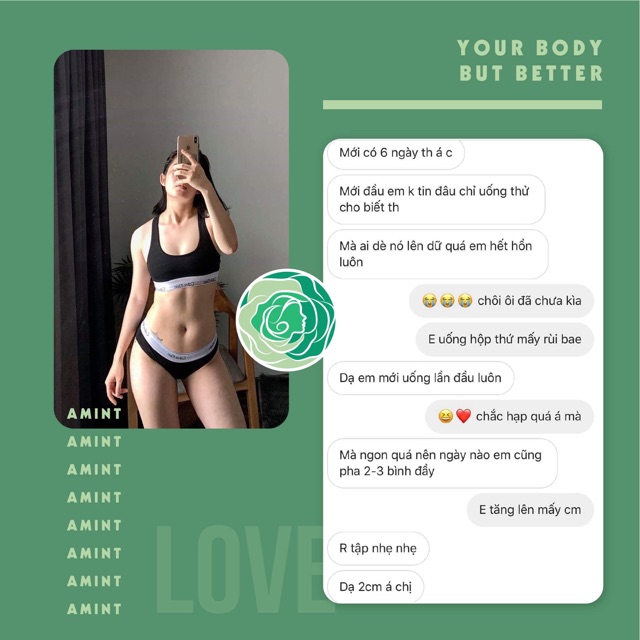 TĂNG VÒNG 3 AMINT (quà tặng chip xinh + thực đơn + các bài tập mông tại nhà + | BigBuy360 - bigbuy360.vn