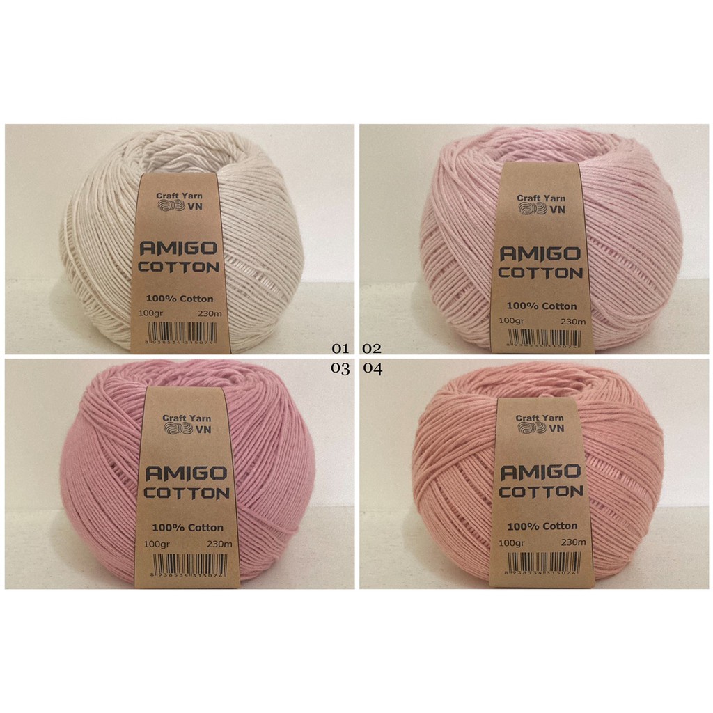 Sợi Amigo 100% cotton 28k/c 100g