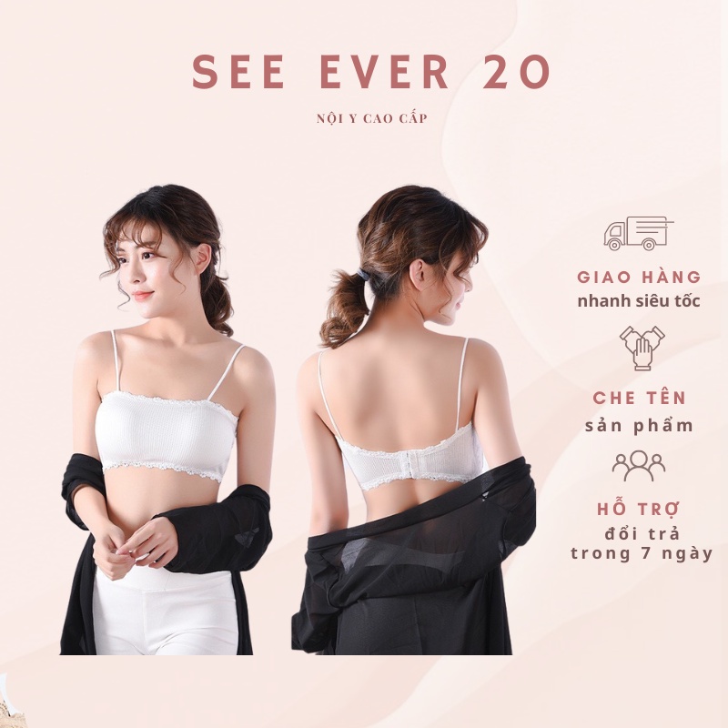 Áo Bra 2 Dây Cotton Len Tăm Co Giãn Thoải Mái Thoáng Mát MS 8832 Hàng Thái Cao Cấp