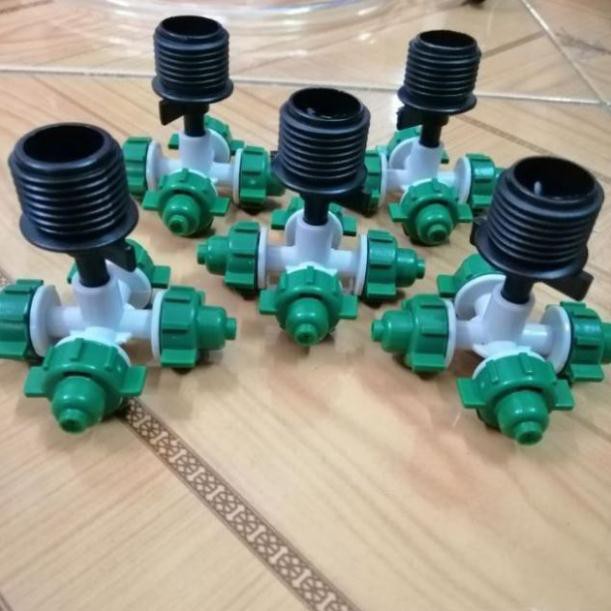 Bộ 05 Béc phun sương 4 hướng kèm kết nối ren ngoài 21