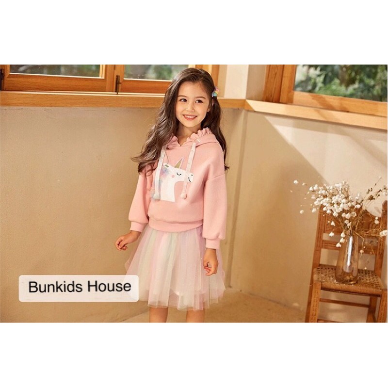 Set váy đầm kỳ lân công chúa cho bé gái - kèm ảnh thật