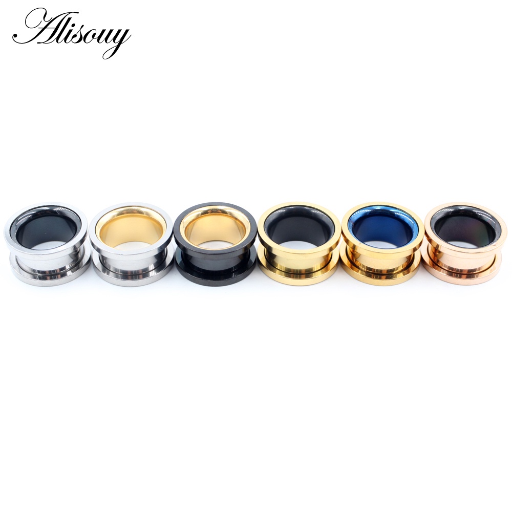 Alisouy Set 2 Khuyên Nong Tai Bằng Thép Không Gỉ Cá Tính