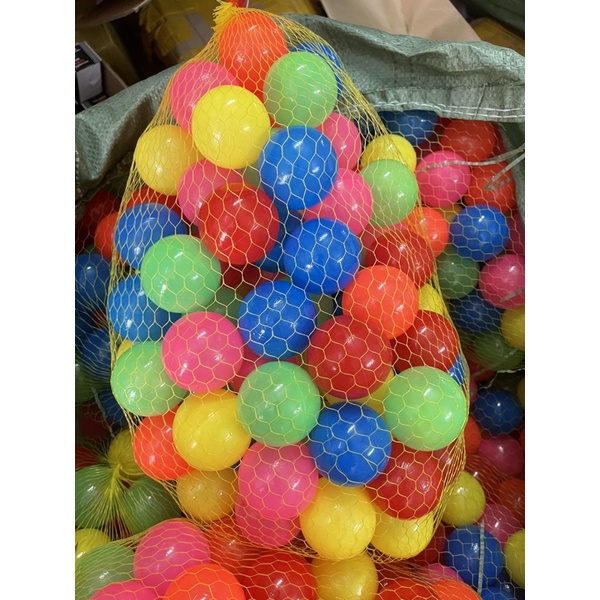 Bịch/ Túi 100 trái bóng nhựa nhiều màu hàng Việt Nam cho bé chơi (kích thước 5.5cm hoặc 8cm chọn theo phân loại)