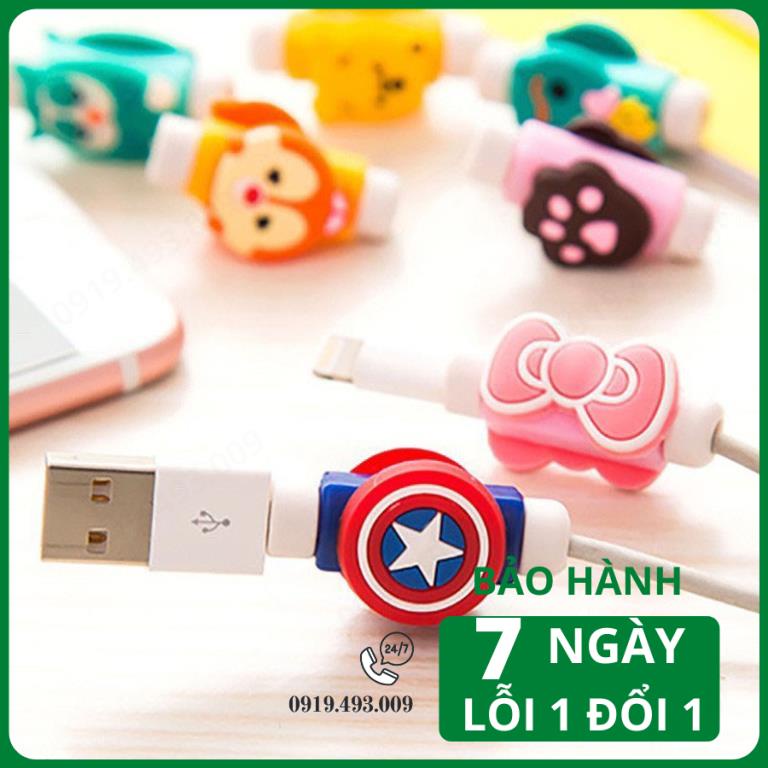 Nút Gắn Bảo Vệ Dây Tai Nghe, Cáp Sạc Hình Thú Hoạt Hình Xinh Xắn, Ngộ Nghĩnh (Mẫu Ngẫu Nhiên)