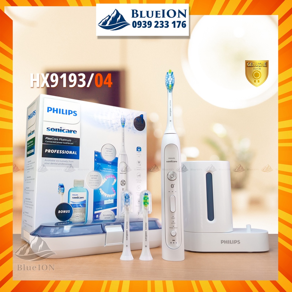 [Hàng Mỹ] Bàn chải điện Philips Sonicare FlexCare Platinum Connected HX9193/04