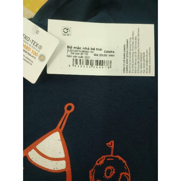 Bộ cotton dài tay bé trai Canifa