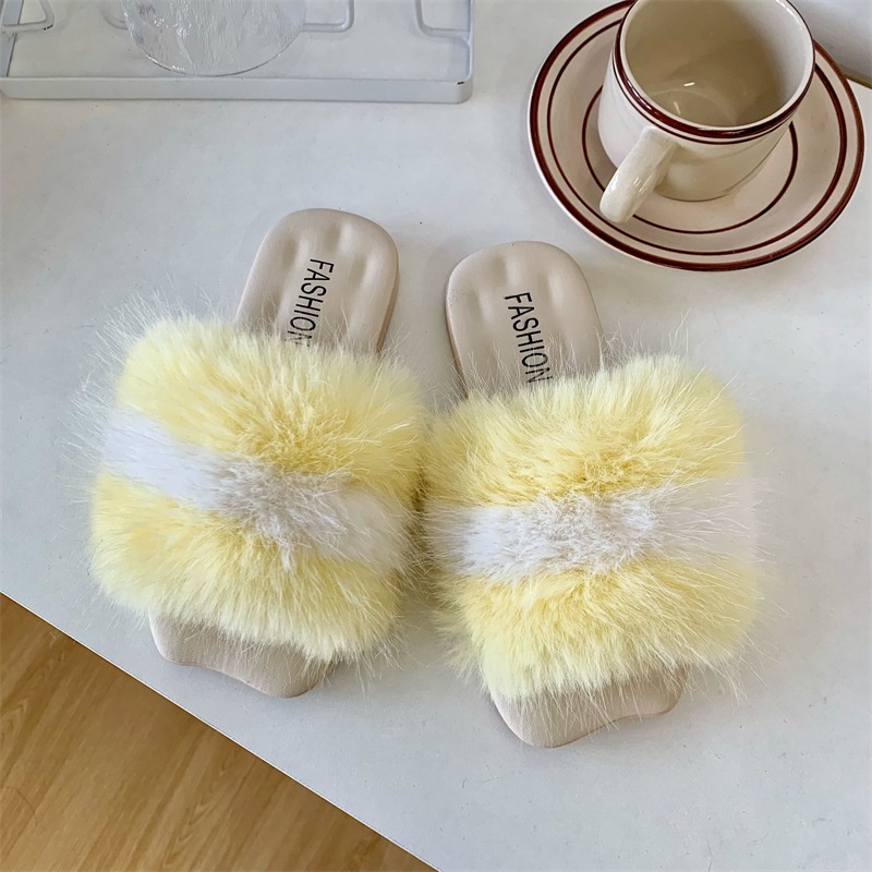 Dép Lông Cáo Cao Cấp Thời Trang Dành Cho Mẹ Và Bé Pine072