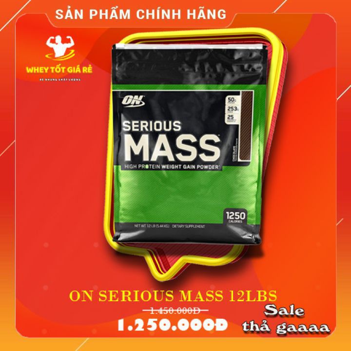 MASS ON SERIOUS 12LBS😍XẢ KHO MASS😍SỮA TĂNG CÂN , TĂNG CƠ, SỮA DINH DƯỠNG , TĂNG CÂN NHANH CHÓNG , HÀNG CHÍNH HÃNG 100%