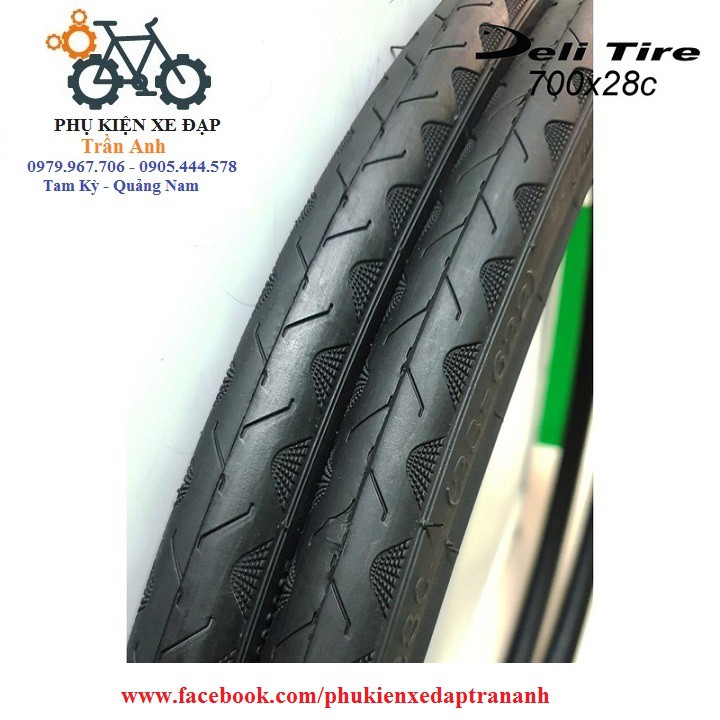 Cặp vỏ lốp xe đạp thể thao Deli Tire S601 700x28c - 2 chiếc