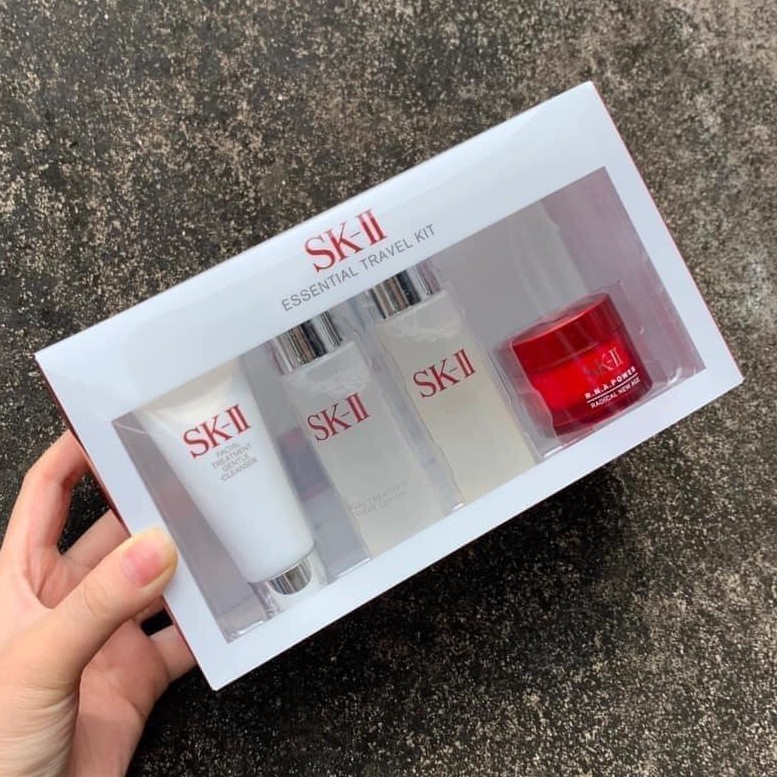 SET SKII 4 MÓN - Set Dưỡng Da SK-II ESSENTIAL TRAVEL KIT MINI Nhật Bản