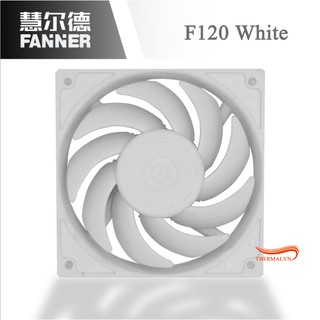 Fan case 12cm Fanner F120 White - Quạt sức gió lớn 78 CFM, thiết kế khung cứng cáp