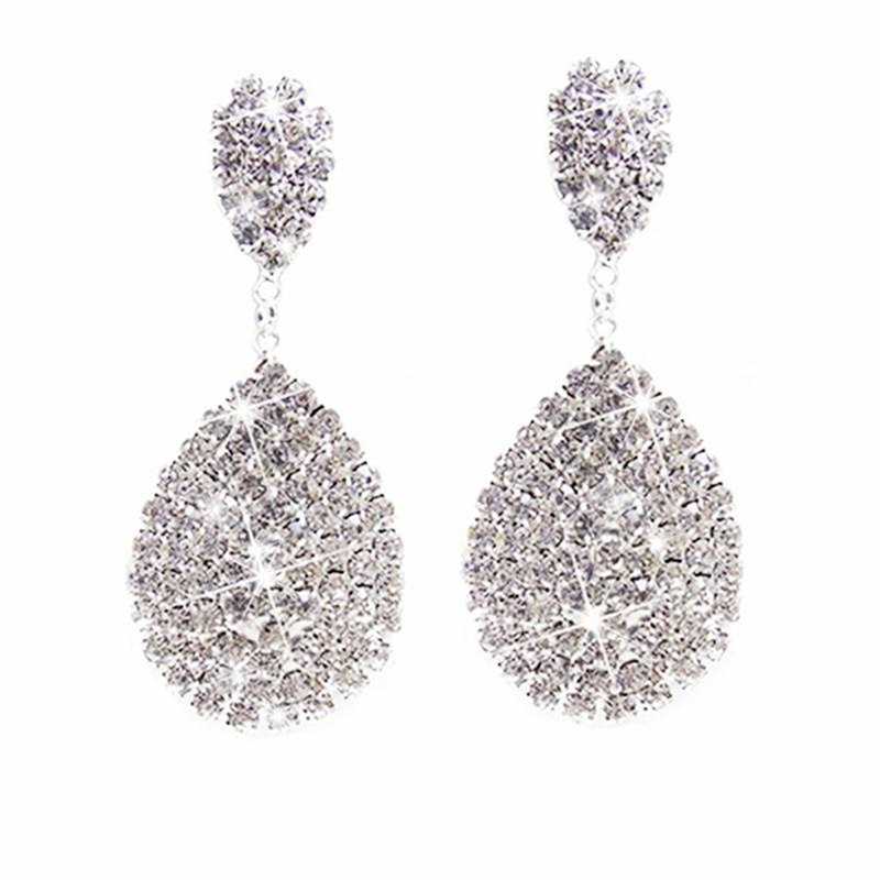 925 Stud Earring Shining Earrings Fine Jewelry Woman Anti Allergy Diamonds Fashion Women Trendy Party