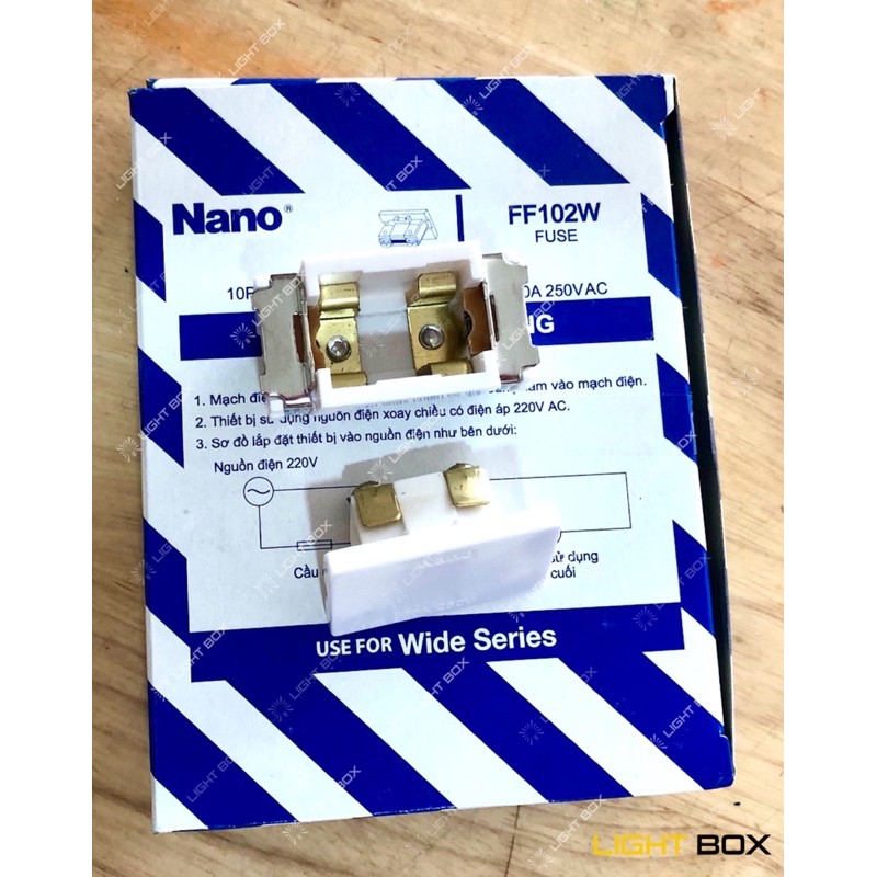 Cầu chì Nanoco dùng cho mặt Panasonic Wide hoặc Halumie - FF102W